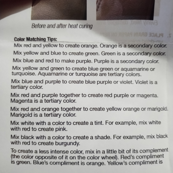 Color Mixing Tips Guide - Picture 1 of 4